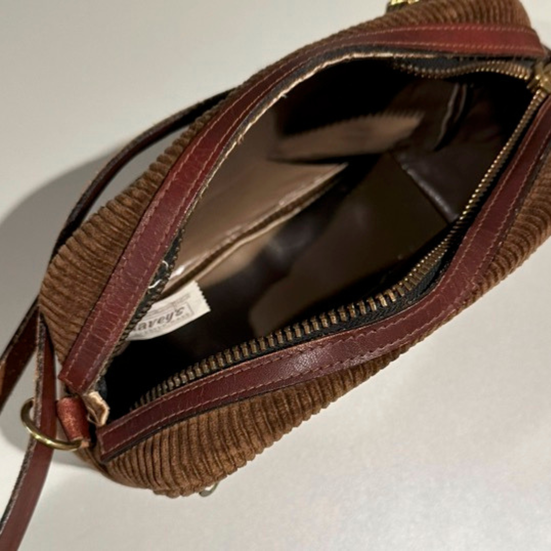 Vintage 1980s Corduroy Handbag