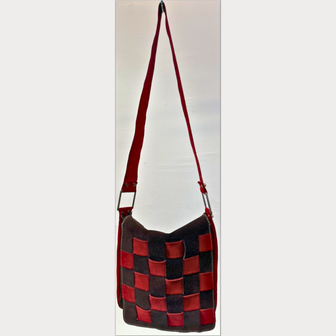 Vintage 1980s "Checker" Satchel