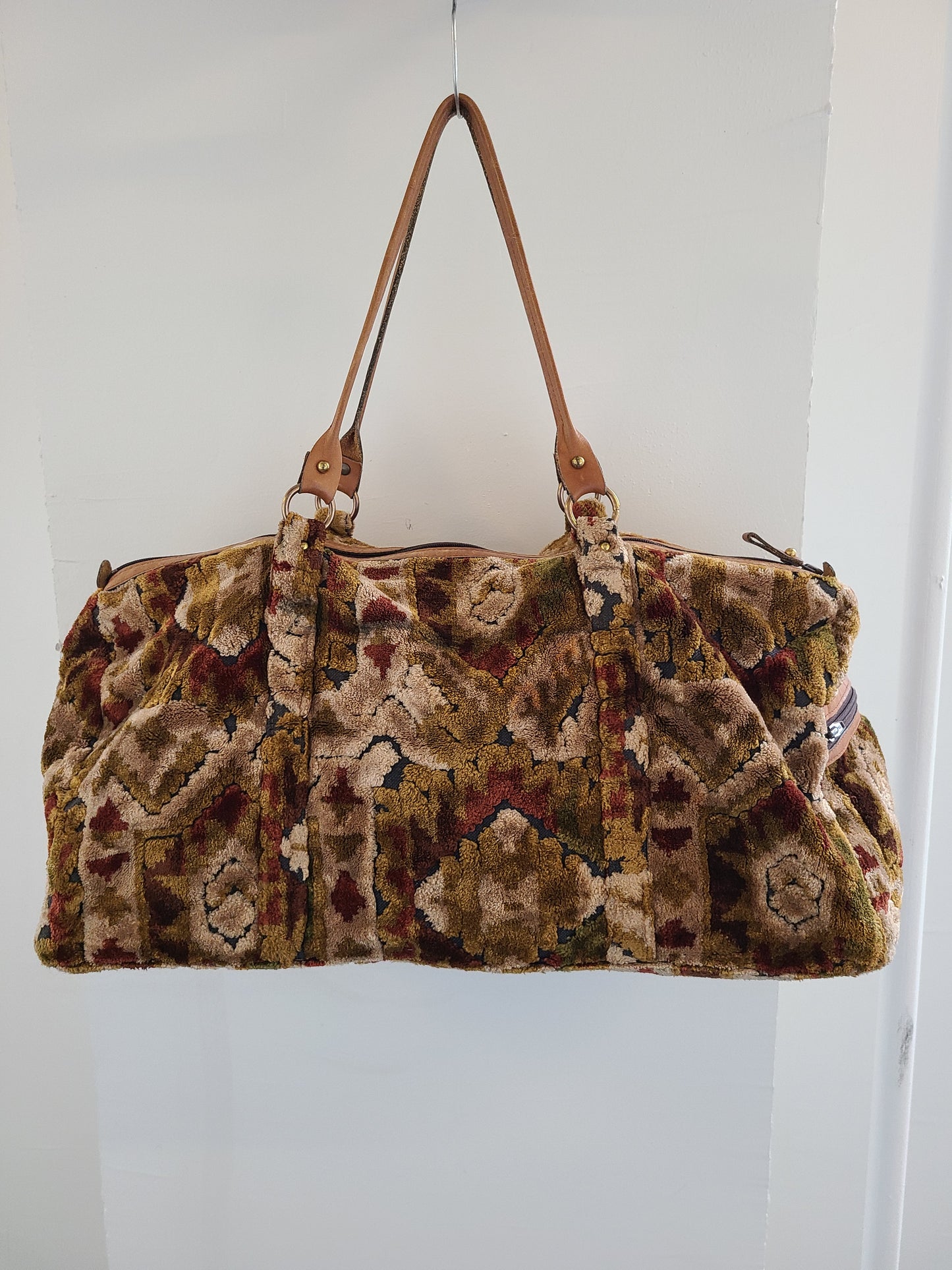 Vintage 1970s Carpet Bag - Overnight Bag