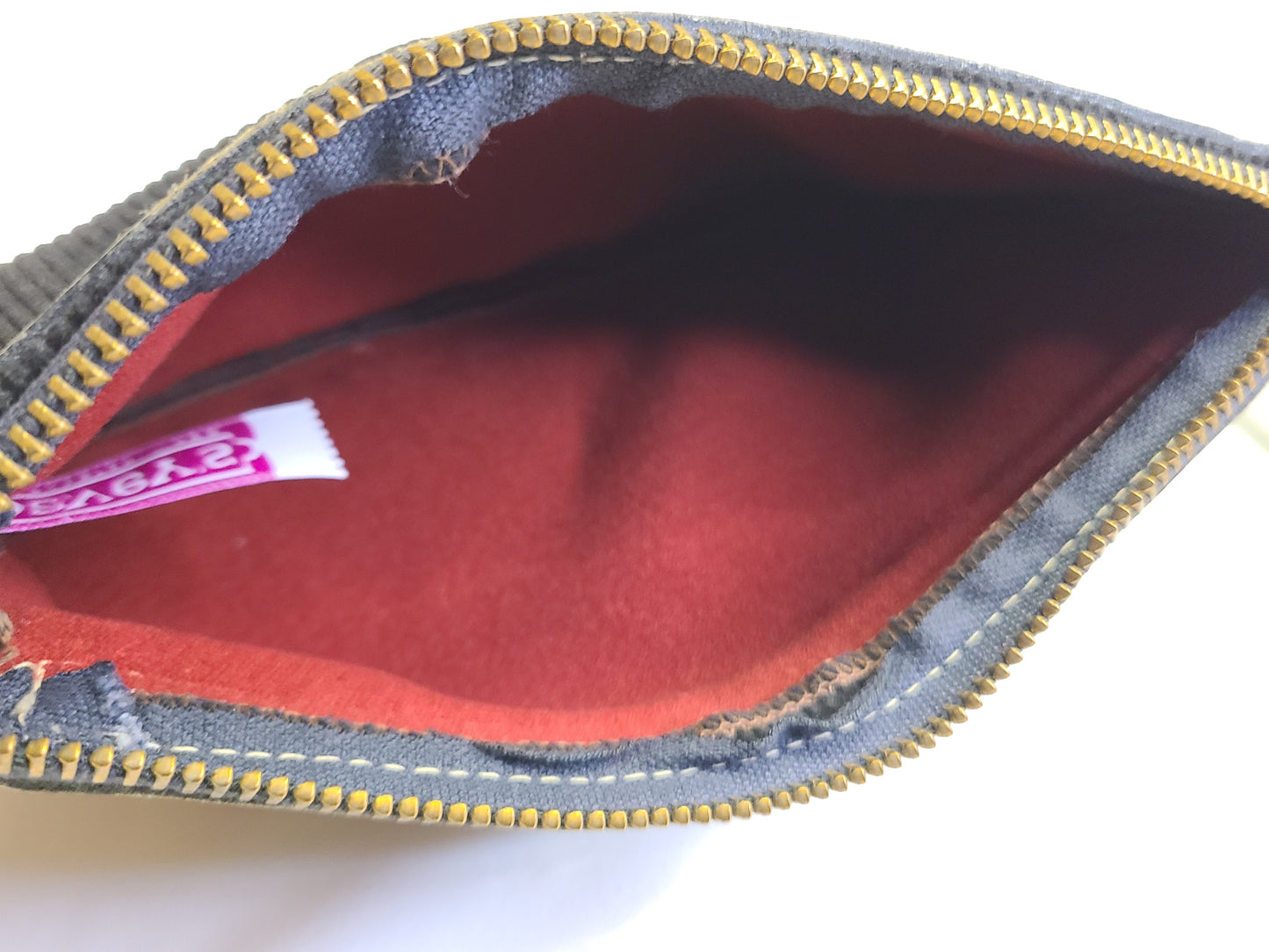 Vintage Black Corduroy Wristlet Clutch