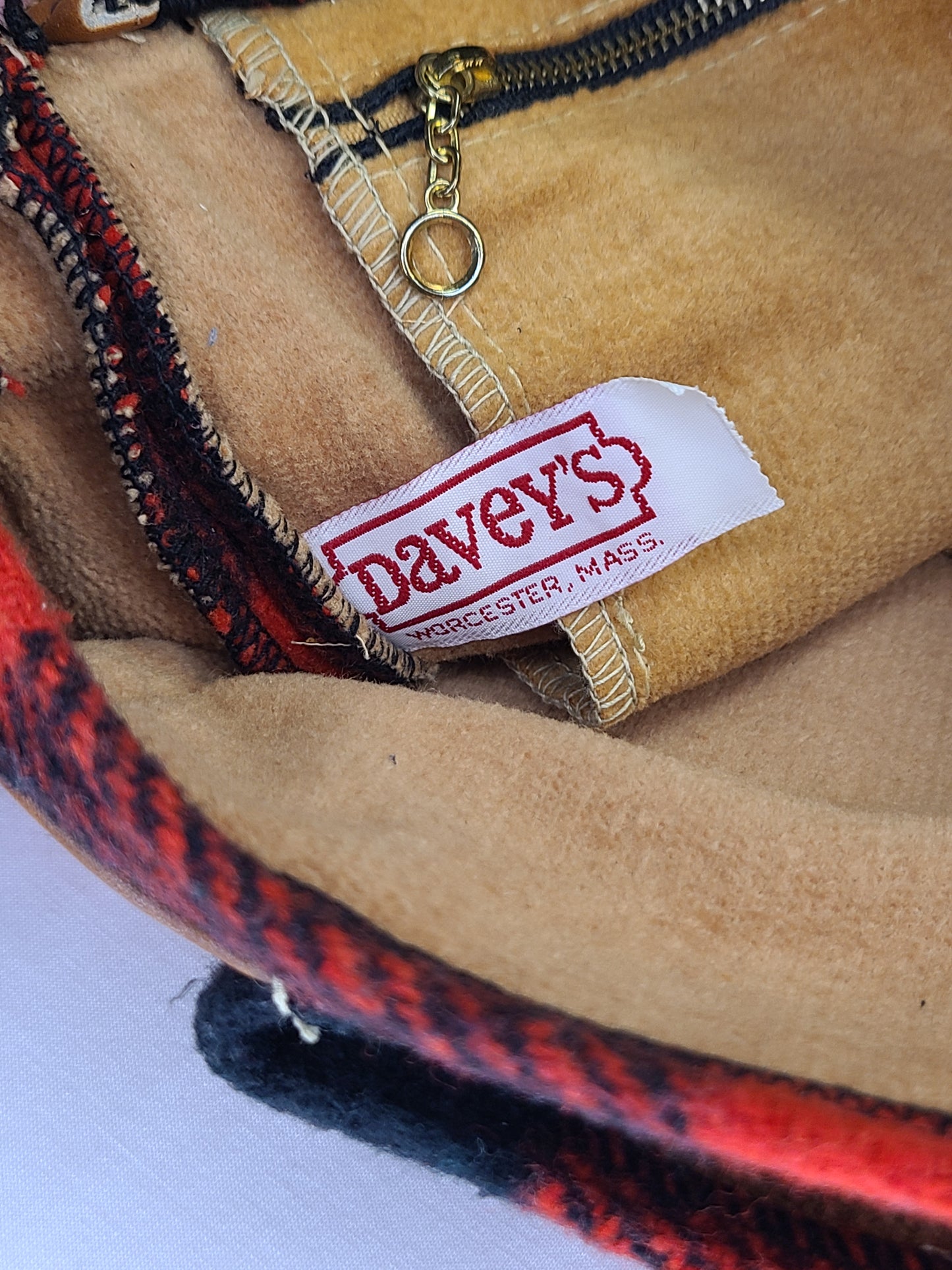 Vintage Buffalo Plaid Shoulder Bag