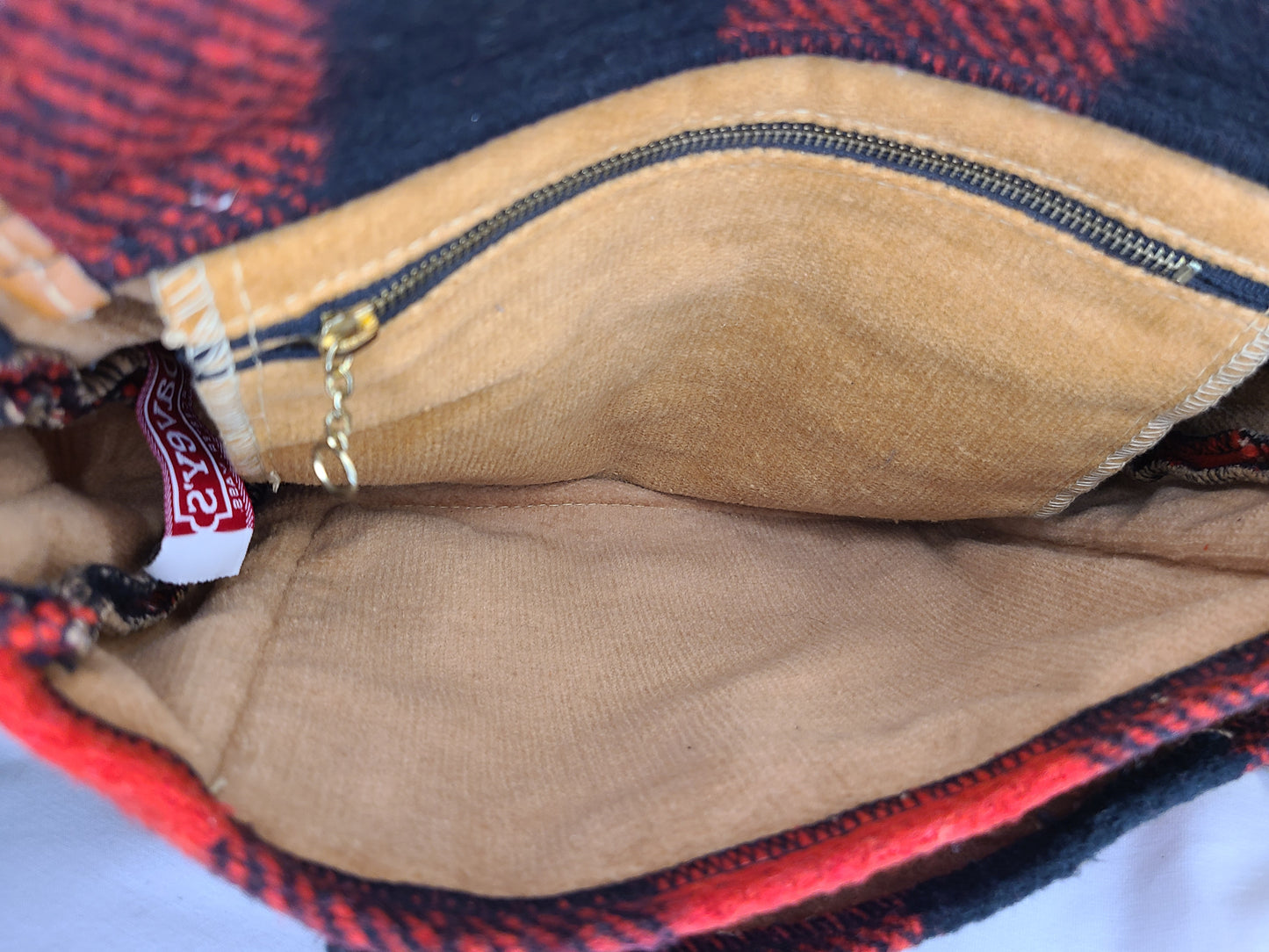 Vintage Buffalo Plaid Shoulder Bag