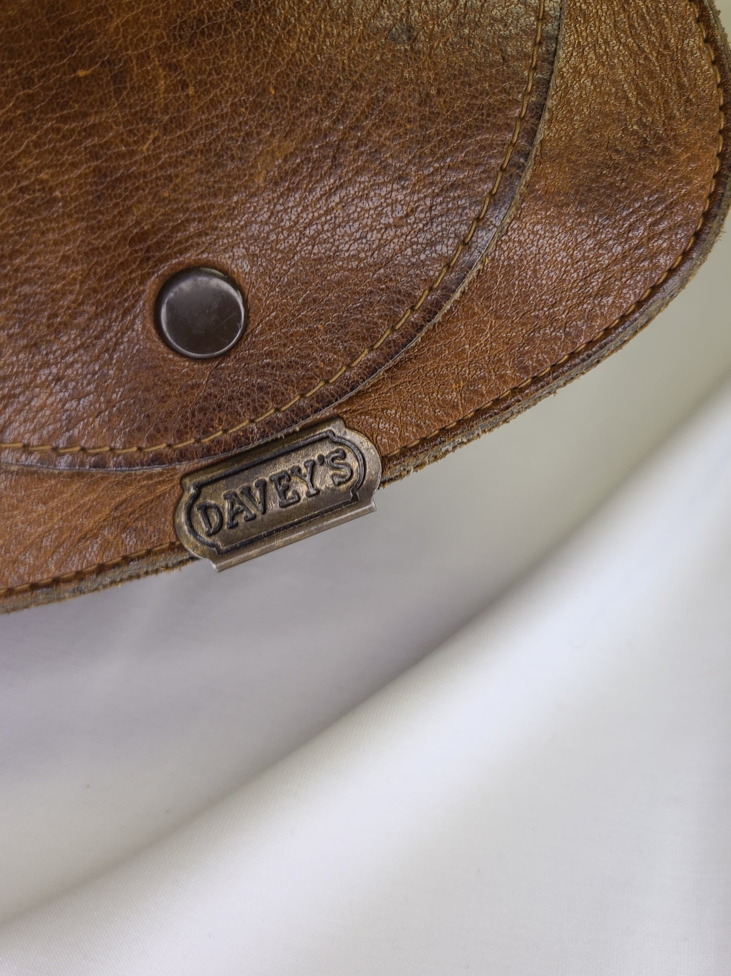 Vintage Leather Mini Crossbody Pouch