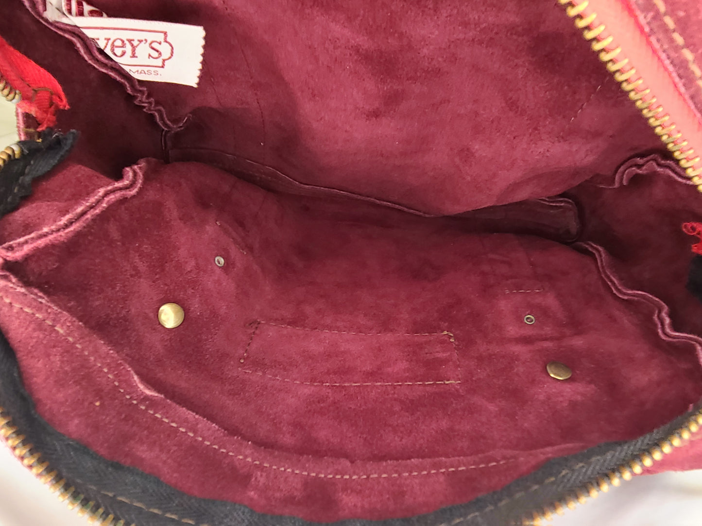 Vintage 1970s Dark Cherry Suede Shoulder Bag