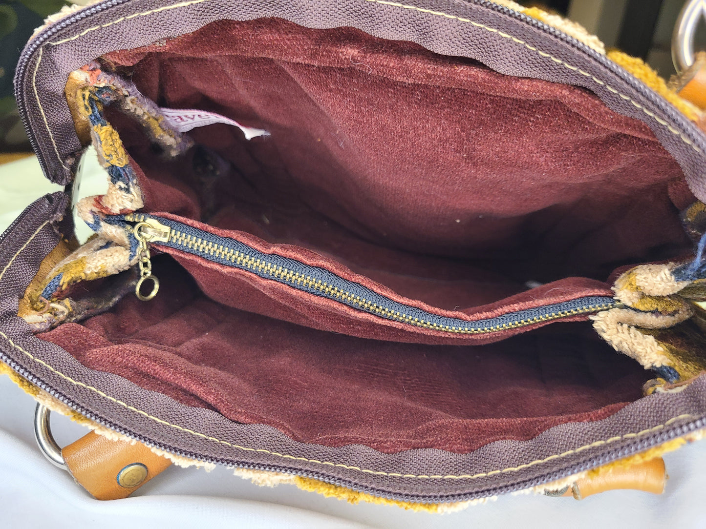Vintage 1970s Carpet Bag Top Handle
