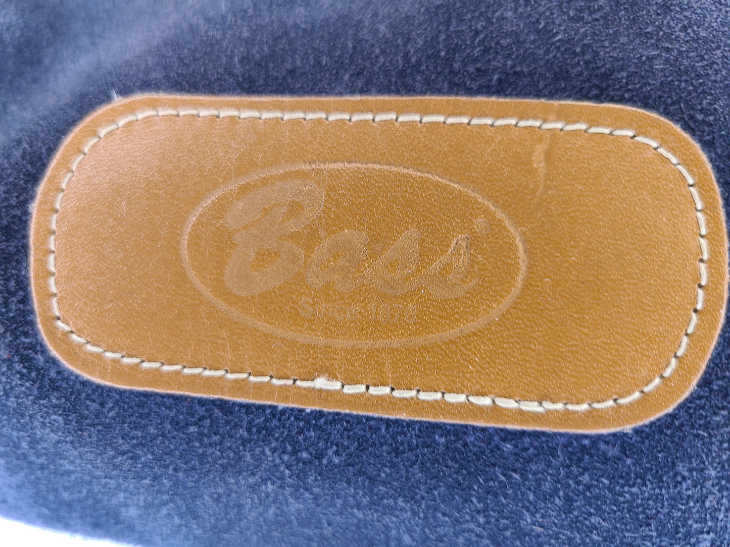 Vintage 1980s G.H. Bass Navy Suede Shoulder Bag