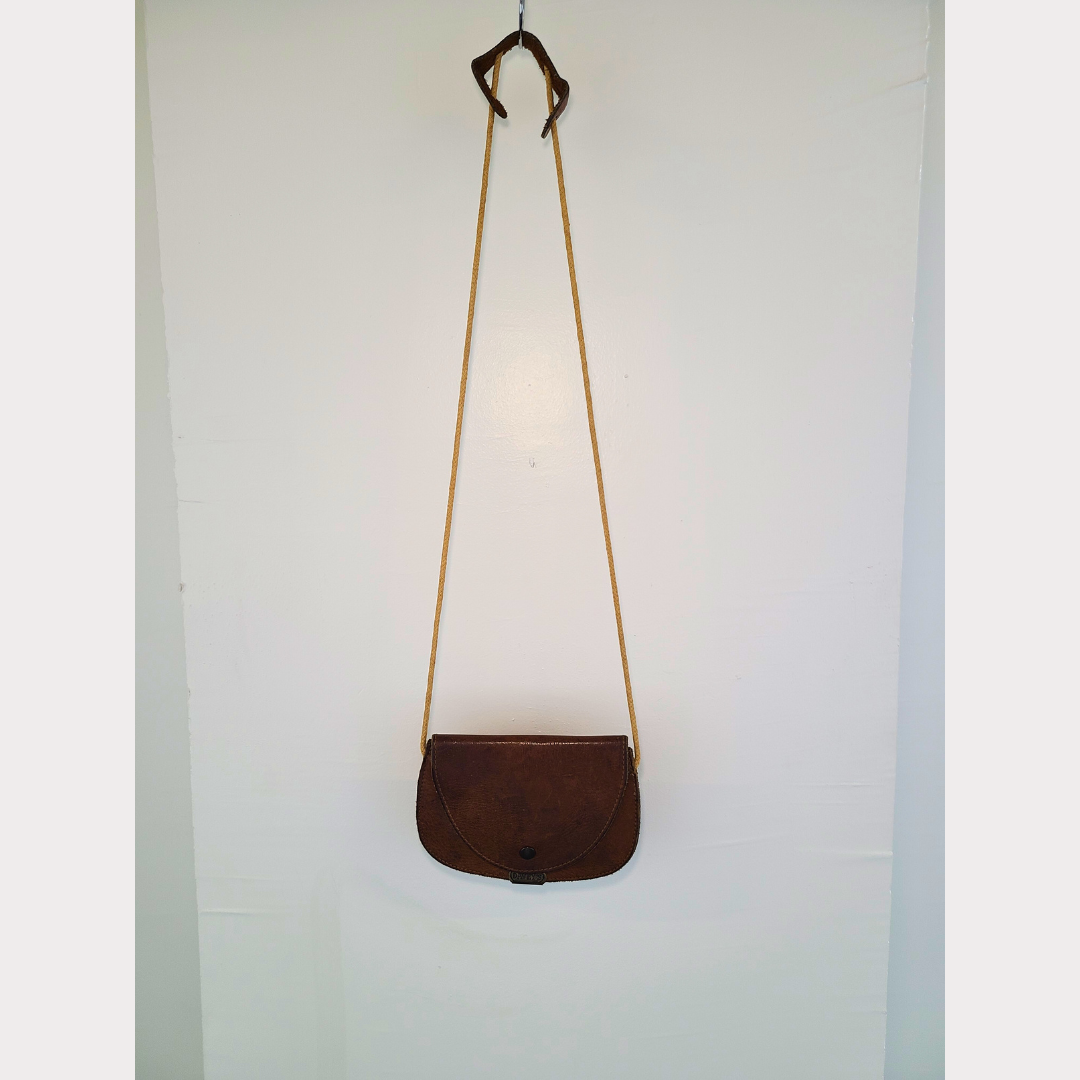 Vintage Leather Mini Crossbody Pouch