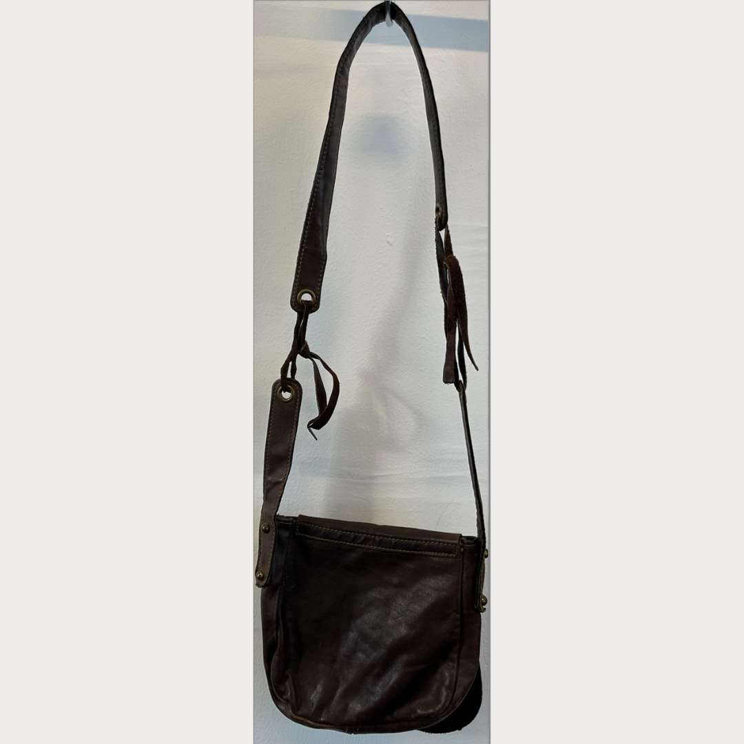 Vintage 1980s Leather Fringe Shoulder Bag