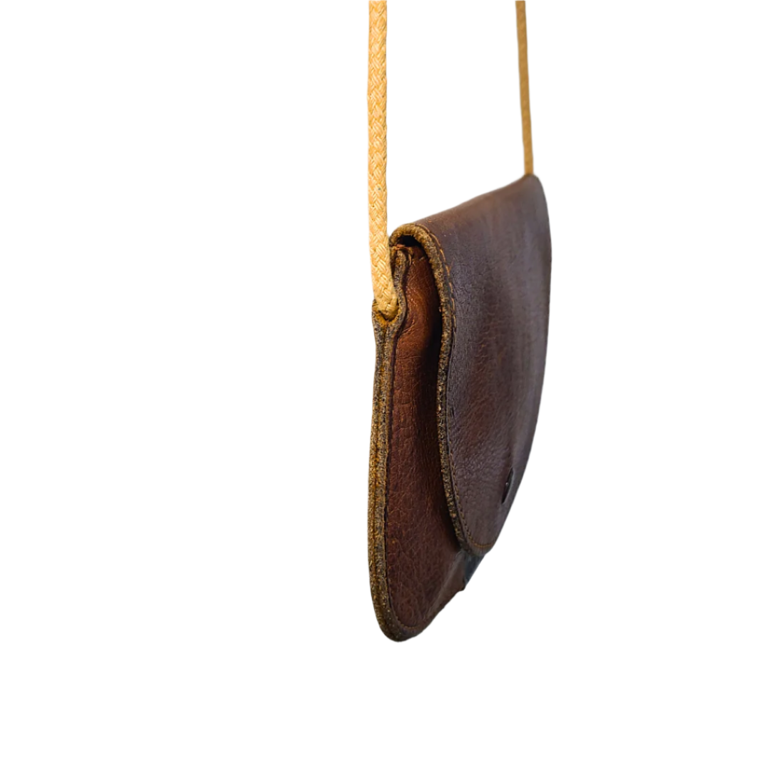 Vintage 1960s Leather Mini Crossbody Pouch