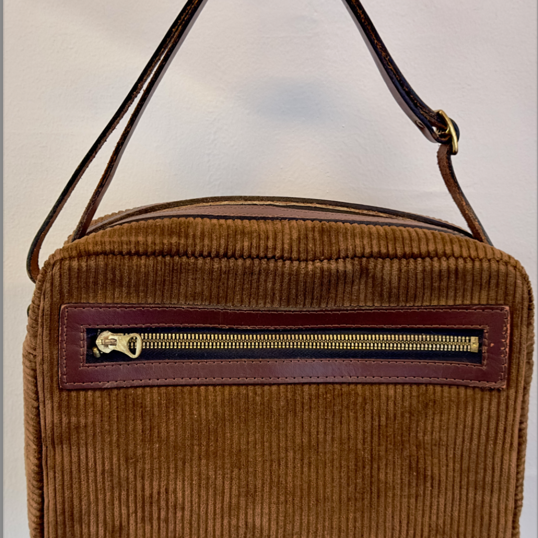 Vintage 1980s Corduroy Handbag