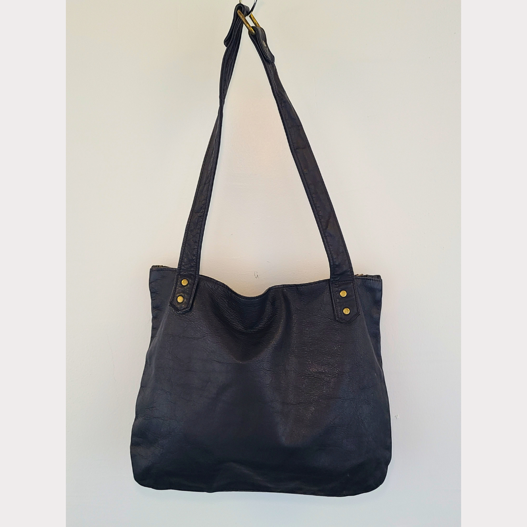 Vintage Davey's Leather Owl Tote