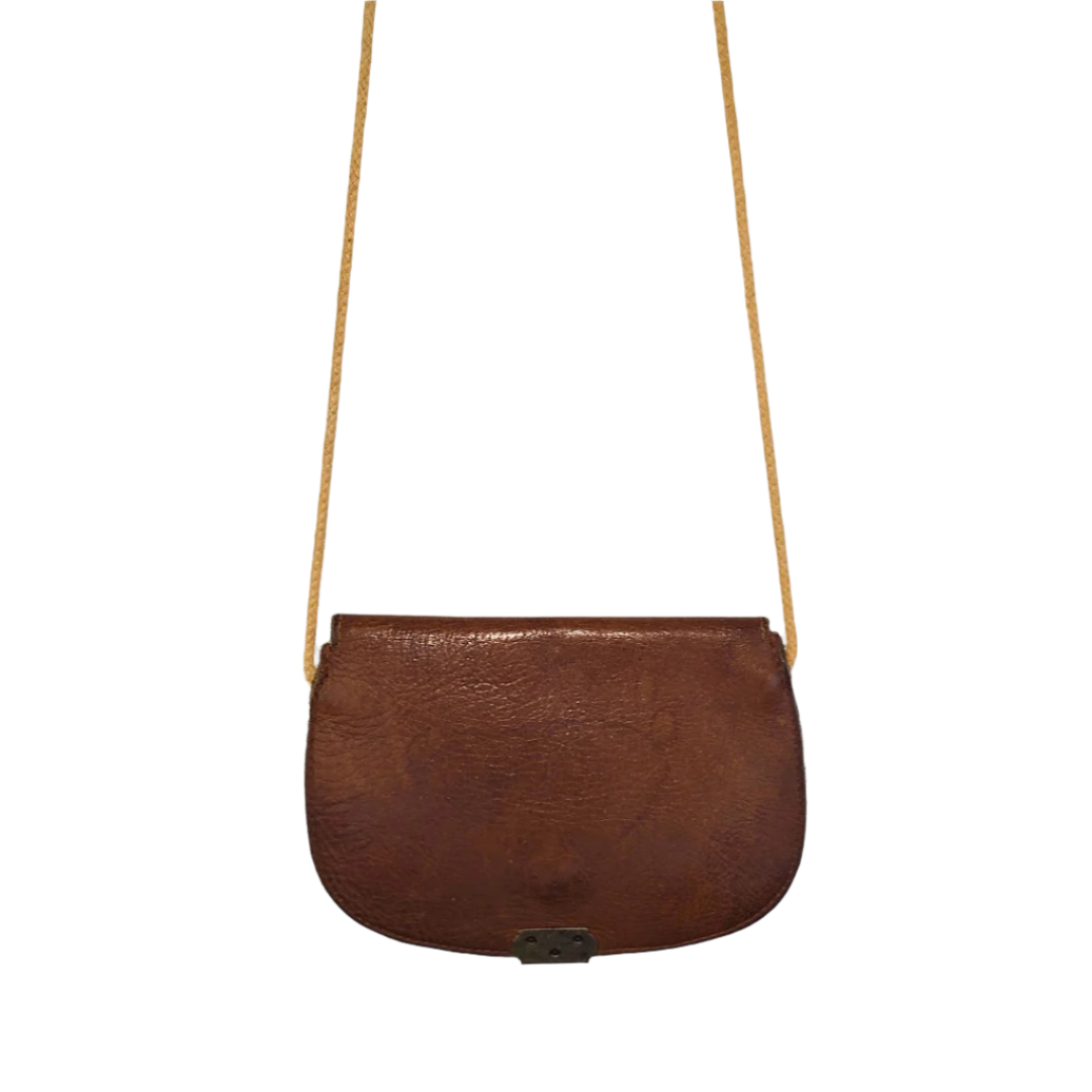 Vintage 1960s Leather Mini Crossbody Pouch