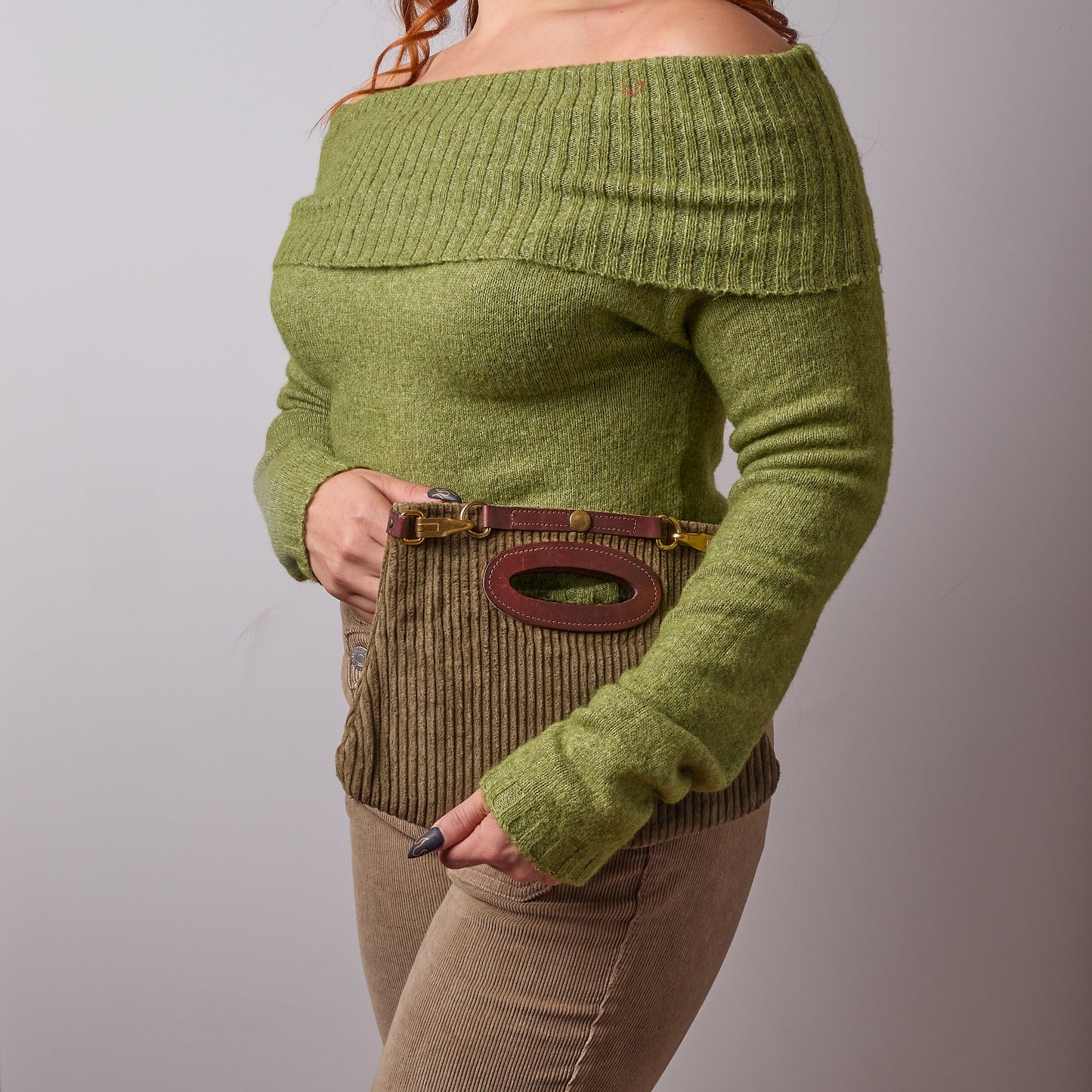 Vintage 1980s Corduroy Bermuda Bag
