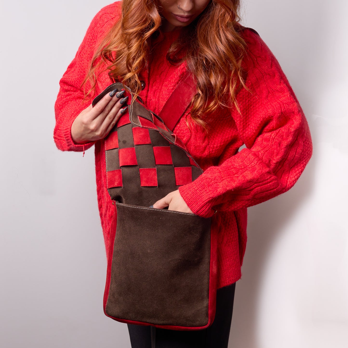Vintage 1980s "Checker" Satchel