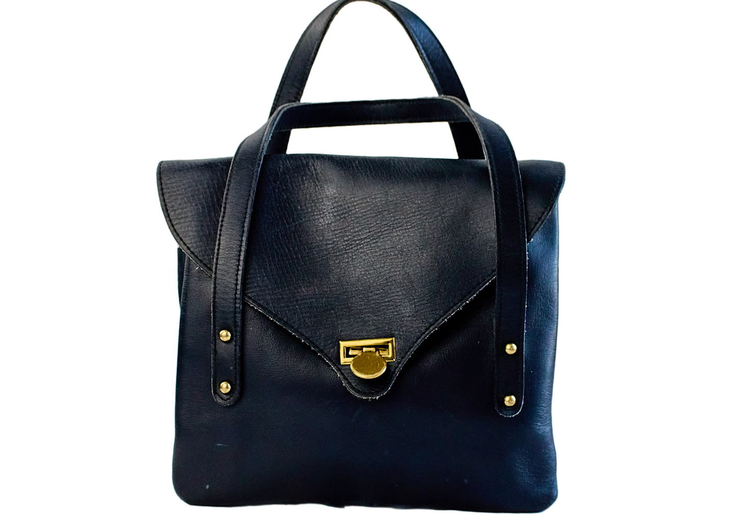 Vintage 1960s Leather Messenger Handbag