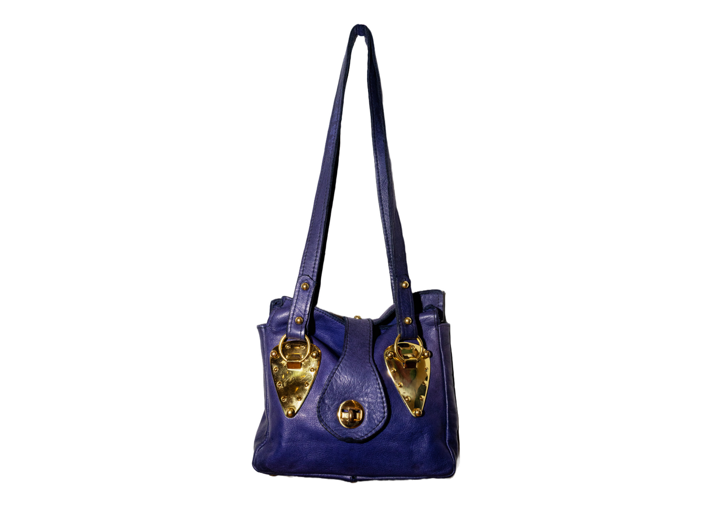 Vintage 1980s Small Leather Shoulder Bag