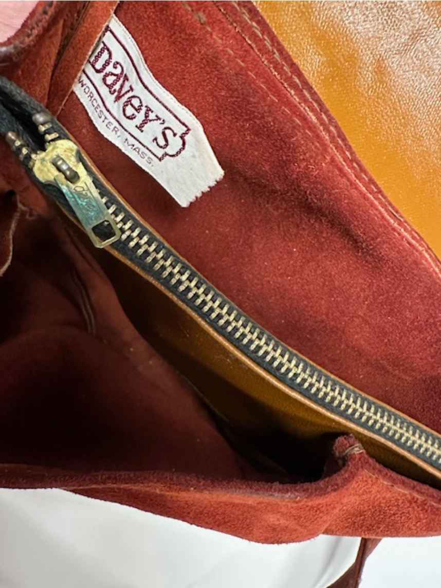 Vintage 1970s Burnt Orange Suede Shoulder Bag
