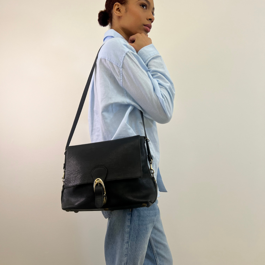 Vintage 1960s Leather Shoulder Bag