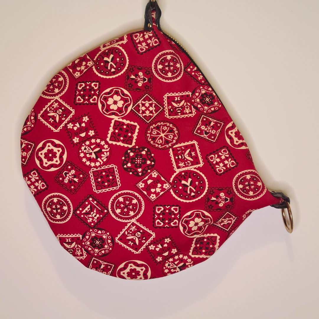 Vintage 1960s Red Bandana Bank Bag