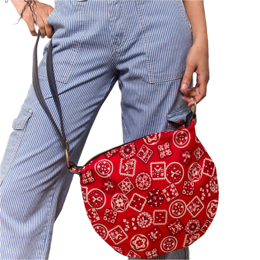 Vintage 1960s Red Bandana Bank Bag