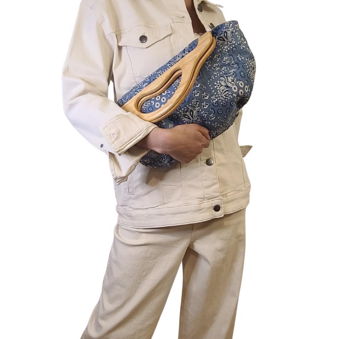 Wooden Handle Bermuda Bag - Bandana