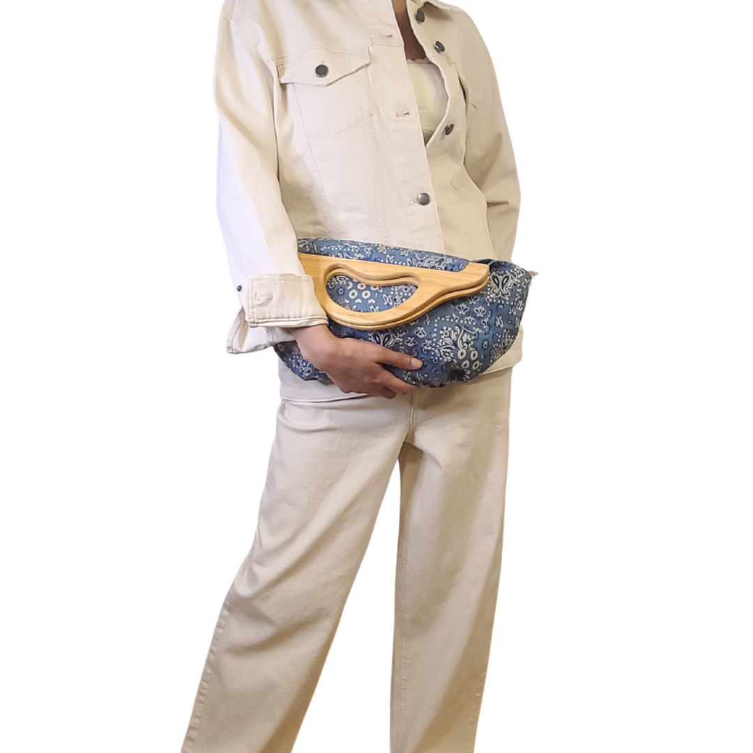 Wooden Handle Bermuda Bag - Bandana