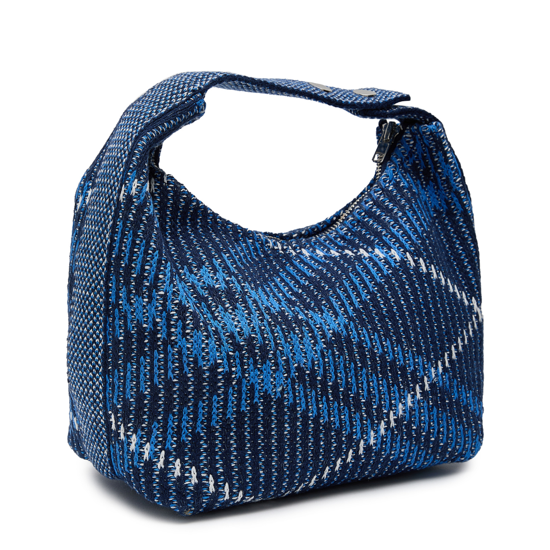 Grafton Plaid Sweater Knit Bag - Pink + Sage