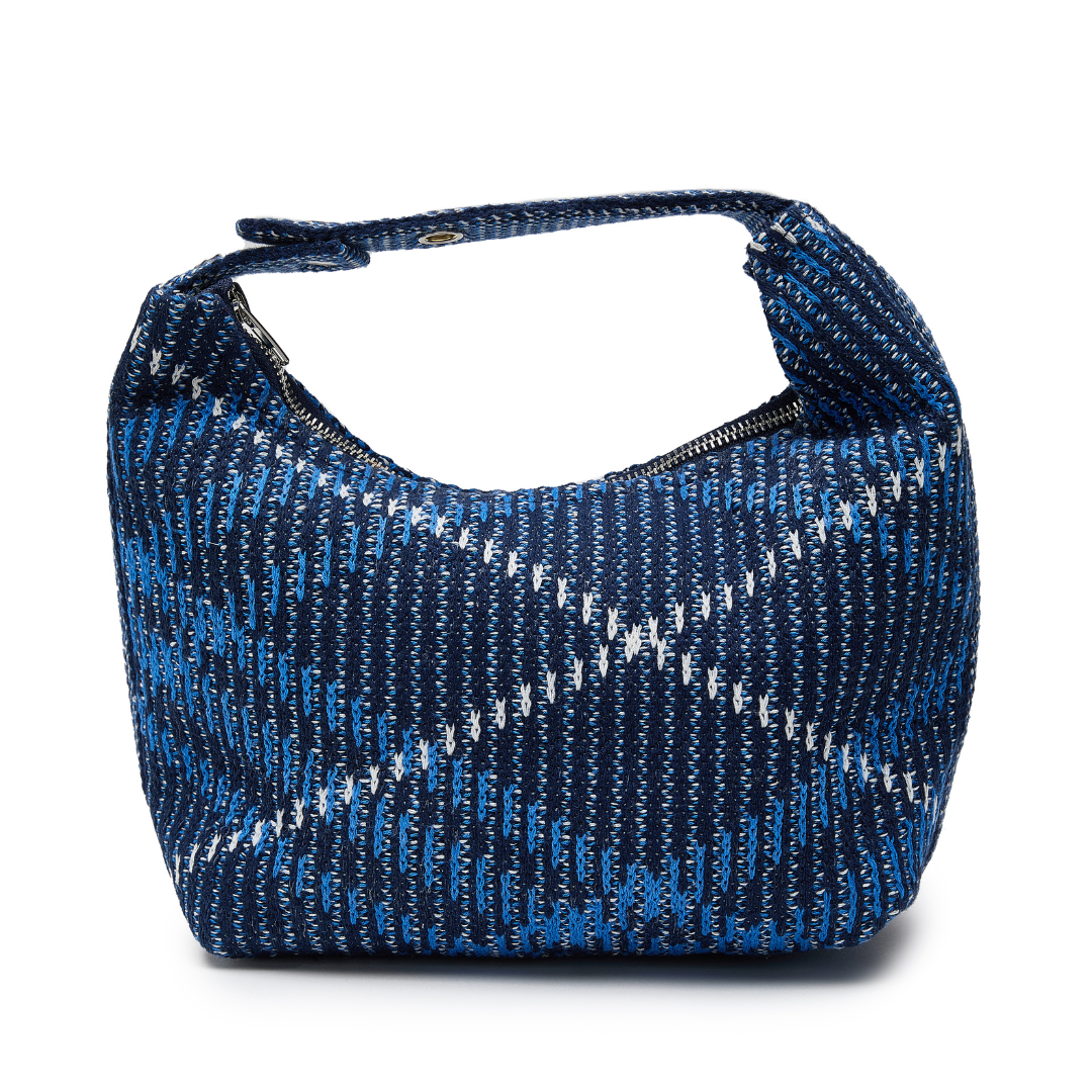 Grafton Plaid Sweater Knit Bag - Pink + Sage