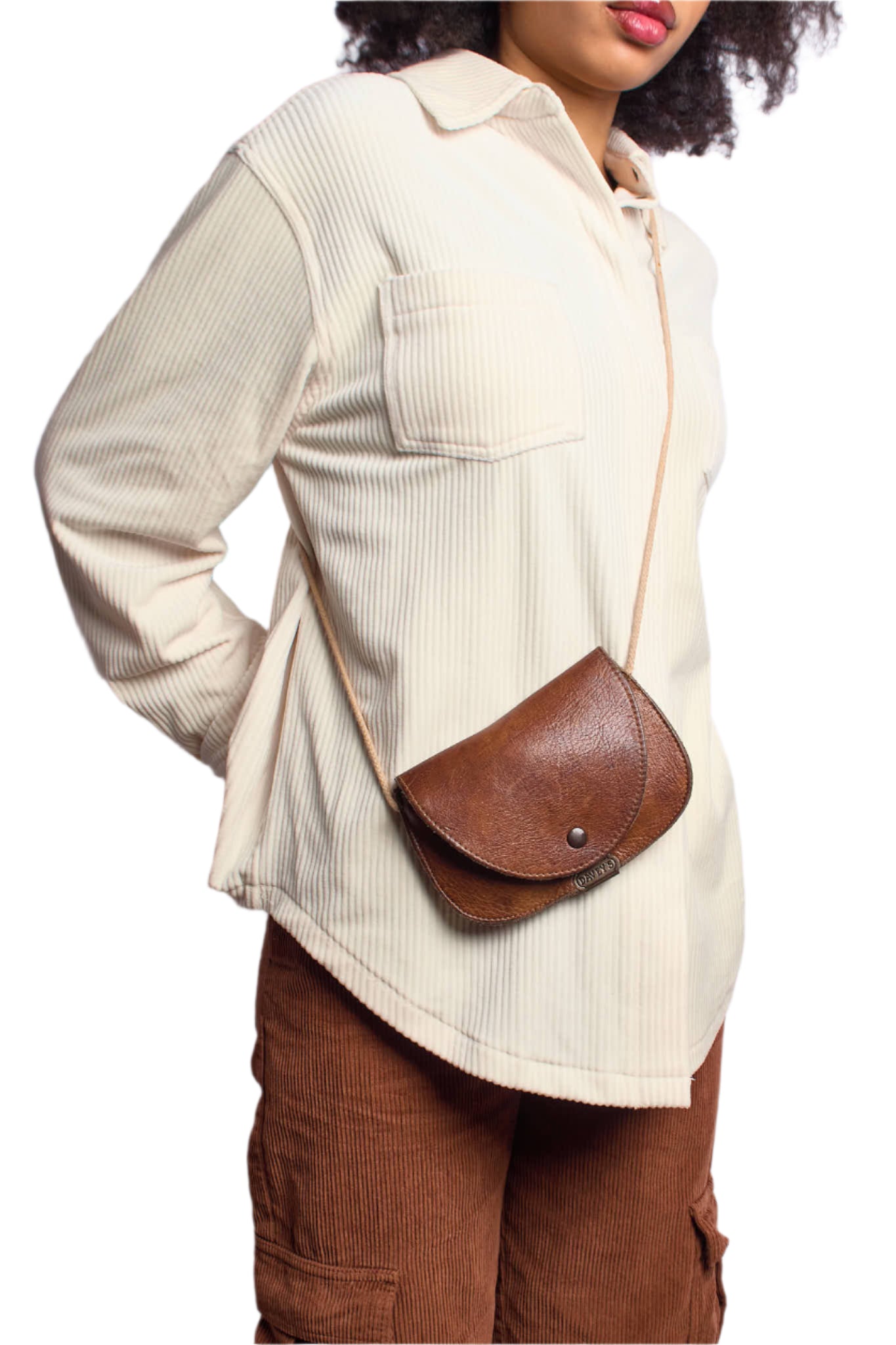 Vintage 1960s Leather Mini Crossbody Pouch
