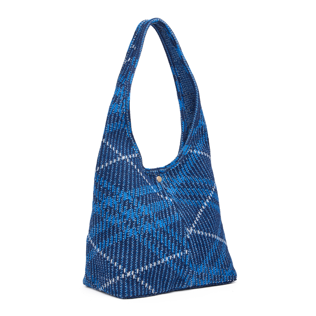Franklin Plaid Sweater Knit Shoulder Bag