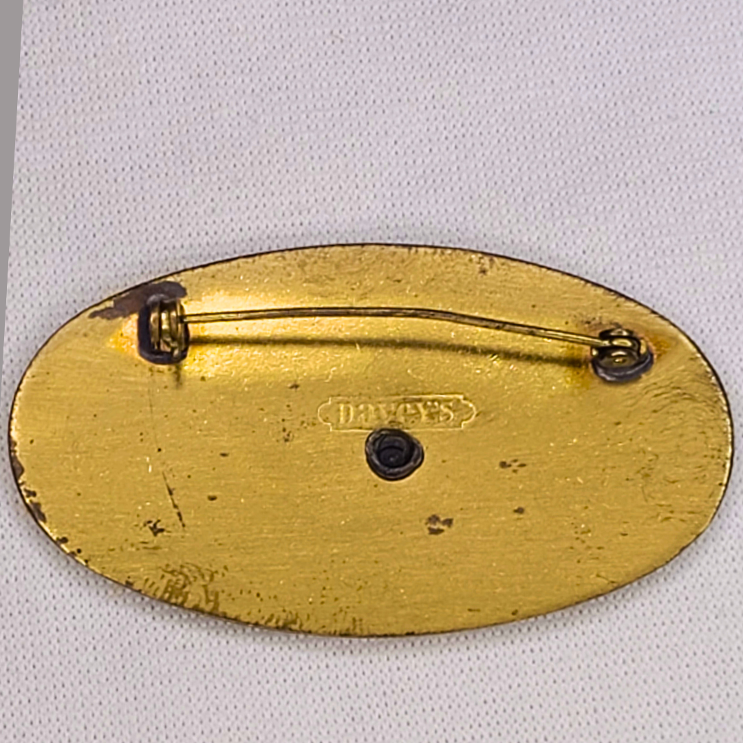 Vintage 1950s Antique Brass Horse Belt Buckle Pin