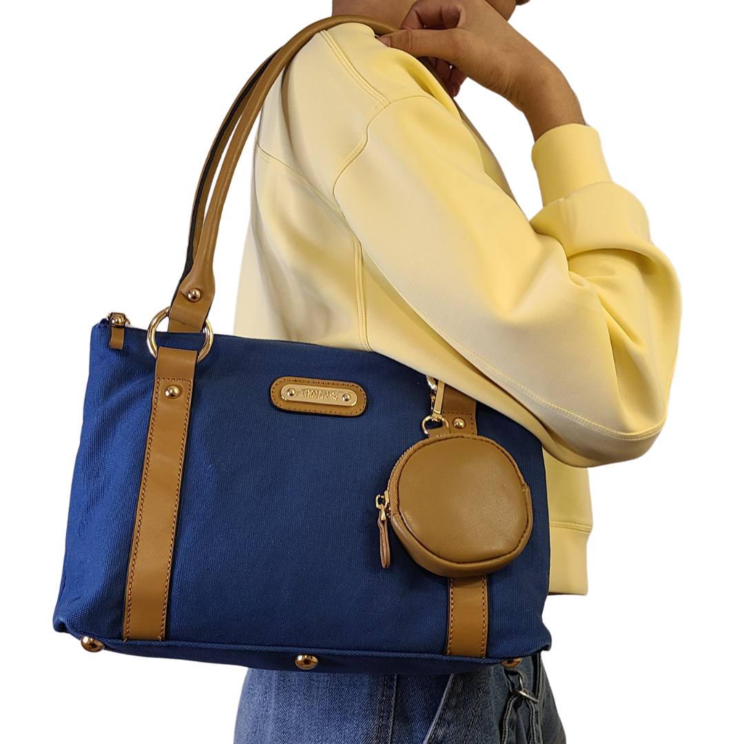 Small Tote - Navy Cotton Canvas