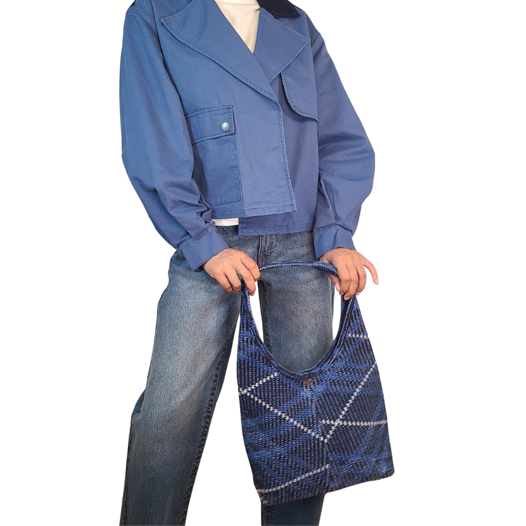 Franklin Plaid Sweater Knit Shoulder Bag