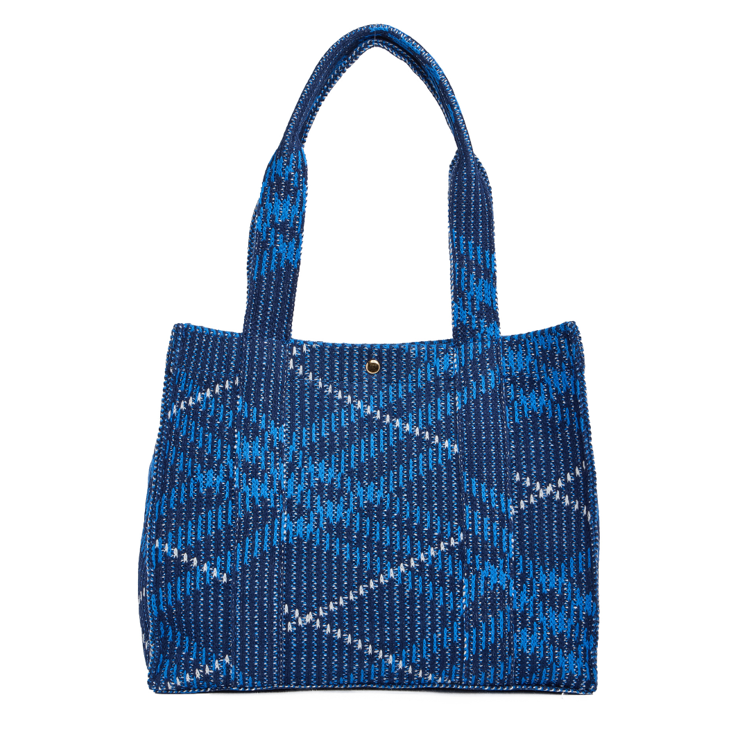 Front Street Tote - Plaid Sweater Knit Bag