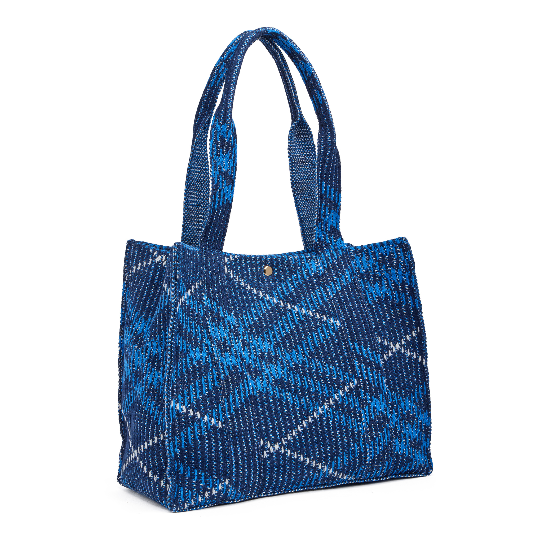 Front Street Tote - Plaid Sweater Knit Bag