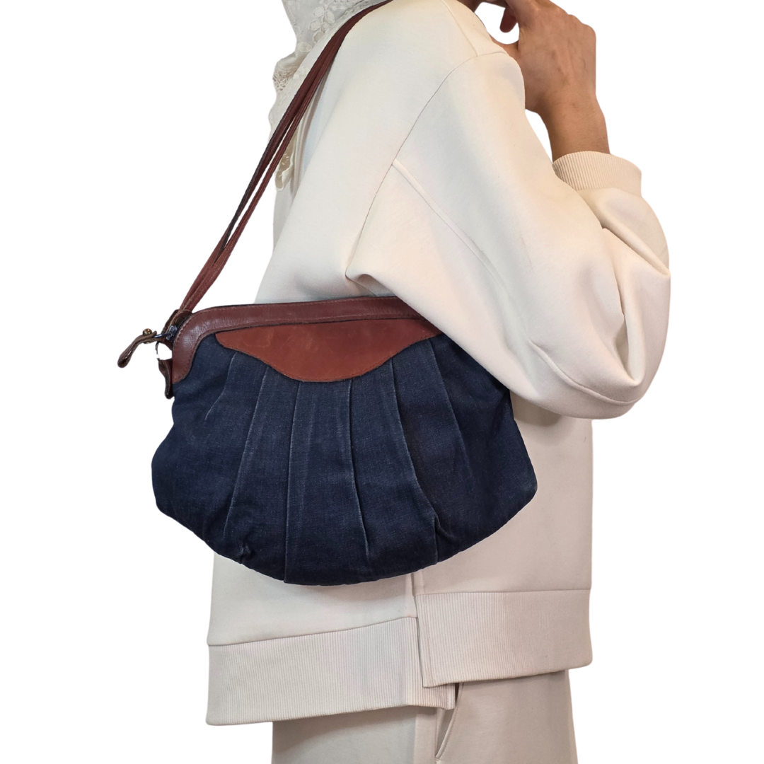 Vintage 1970s Denim Shoulder Bag