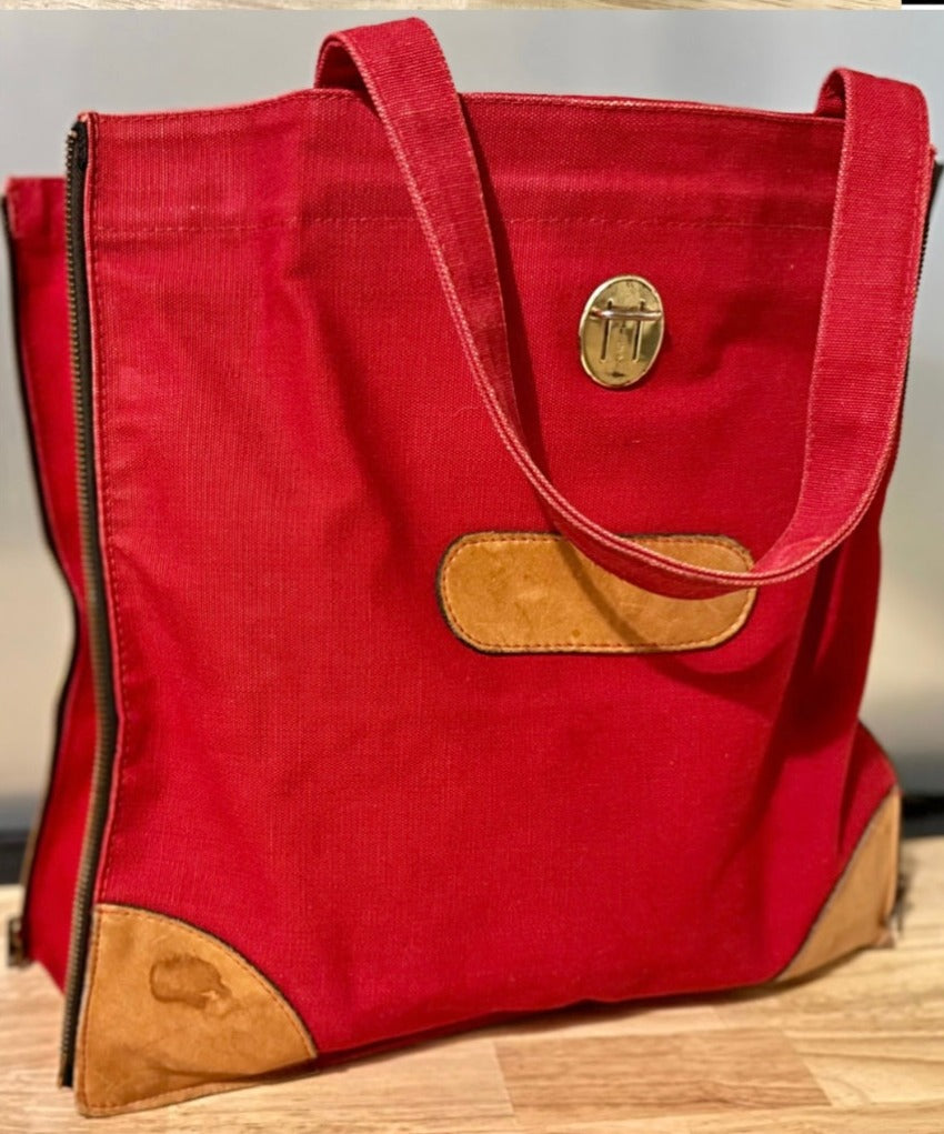 Vintage 1970s Book Bag Tote