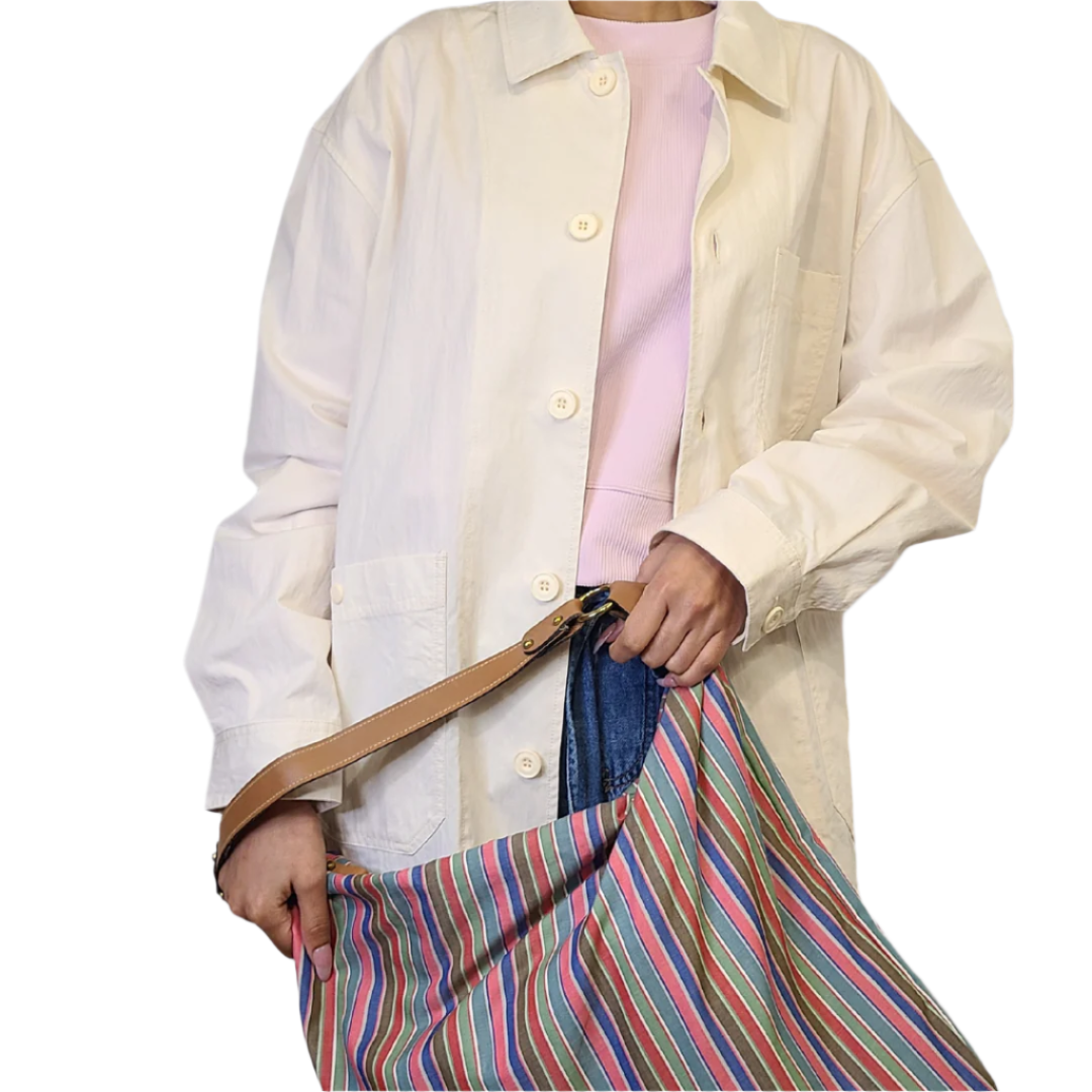 Vintage 1970s Yarn-Dye Stripe Hobo
