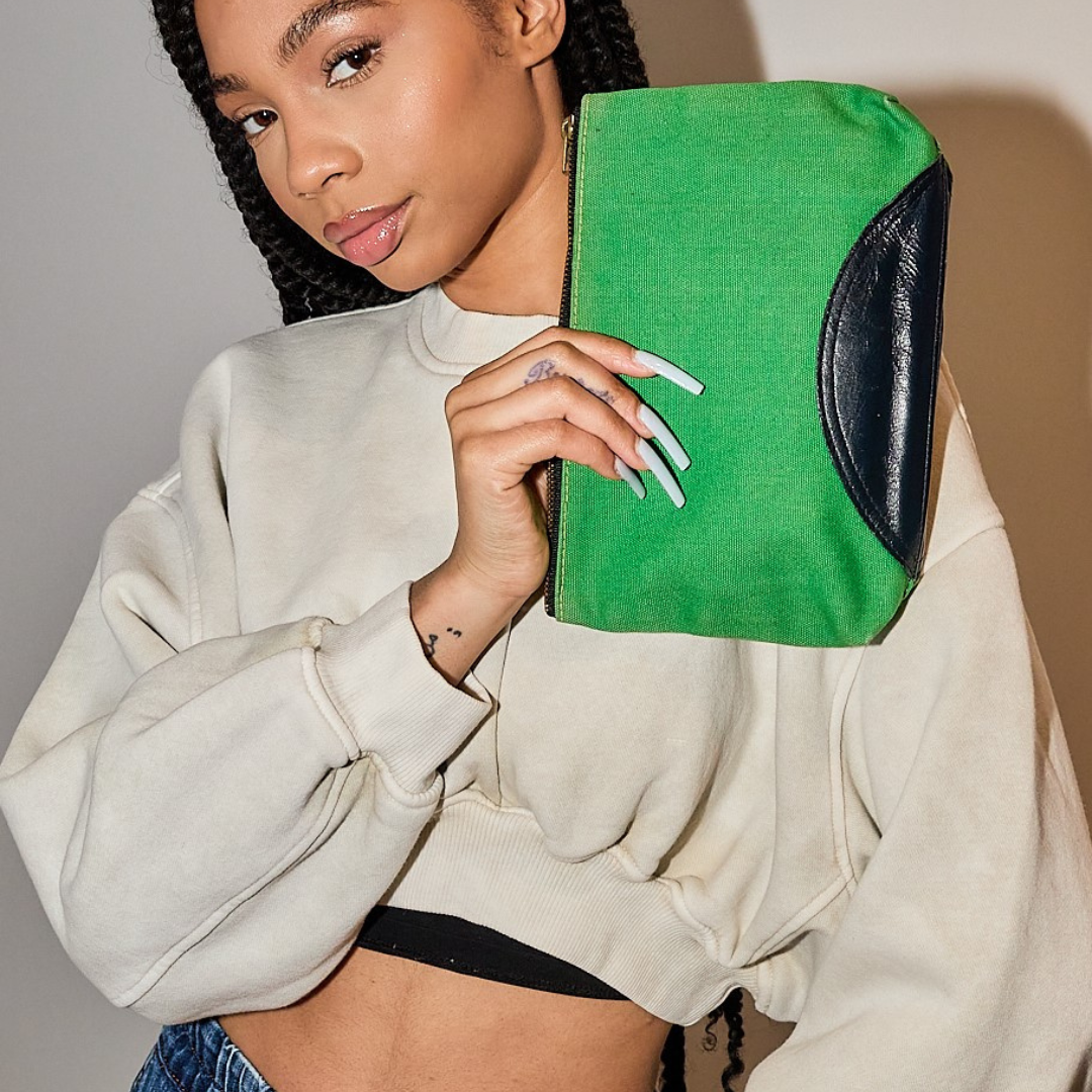 Vintage 1970s Canvas Clutch