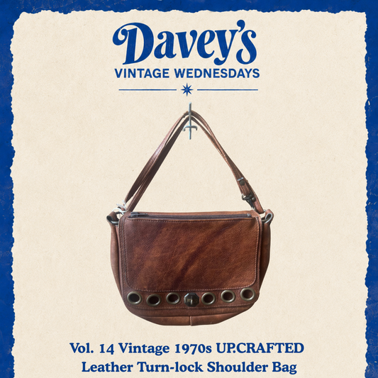 Vintage Wednesdays: Vol. 14 1970s UP.CRAFTED Leather Turn-Lock Shoulder Bag