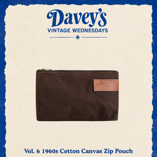 Vintage Wednesdays: Vol. 6 1960s Cotton Canvas Zip Pouch