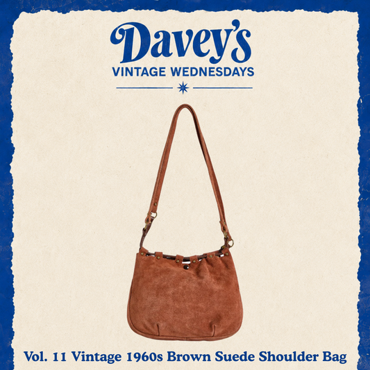 Vintage Wednesdays: Vol. 11 Vintage 1960s Brown Suede Shoulder Bag