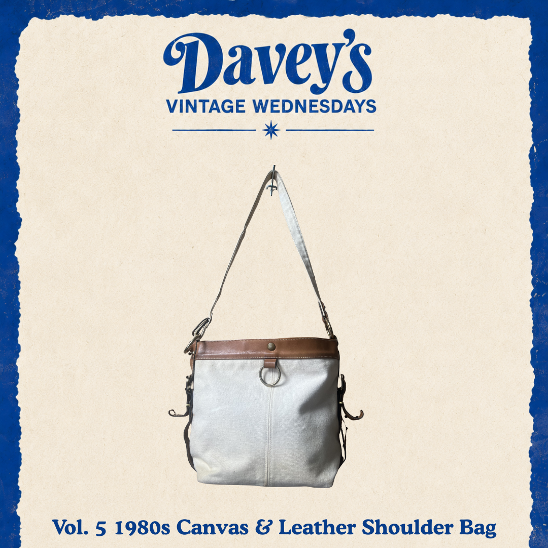 Vintage Wednesdays: Vol. 5 1980s Canvas & Leather Shoulder Bag