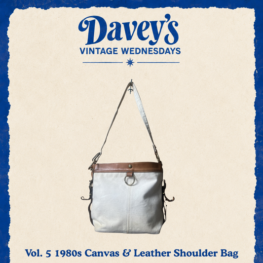 Vintage Wednesdays: Vol. 5 1980s Canvas & Leather Shoulder Bag