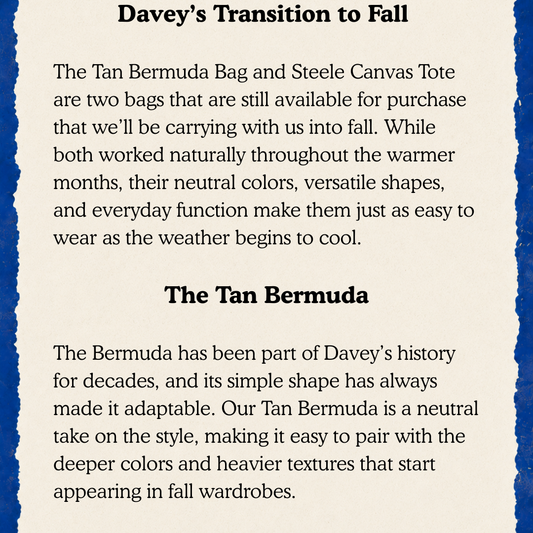 Davey's Transition to Fall