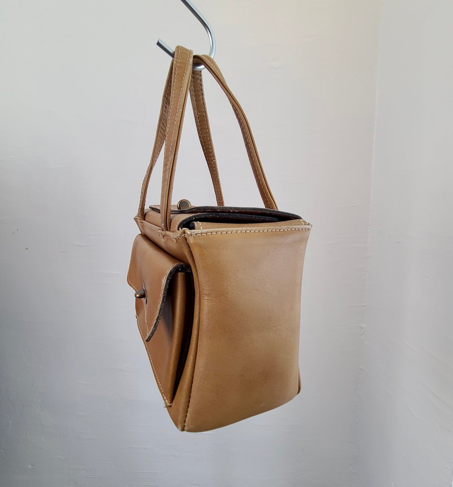 Vintage 1960s Mini Leather Box Bag