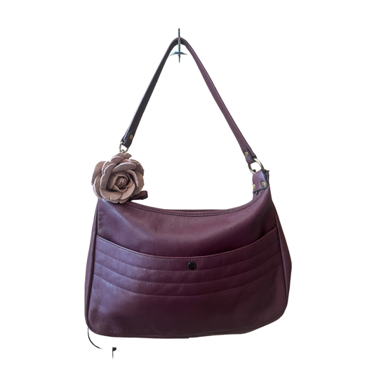 Vintage 1970s UP.CRAFTED Red Leather Shoulder Bag