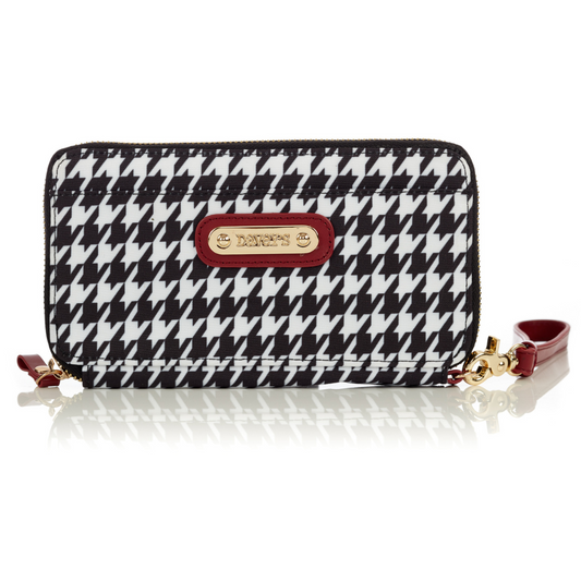Continental Wristlet Wallet - Houndstooth