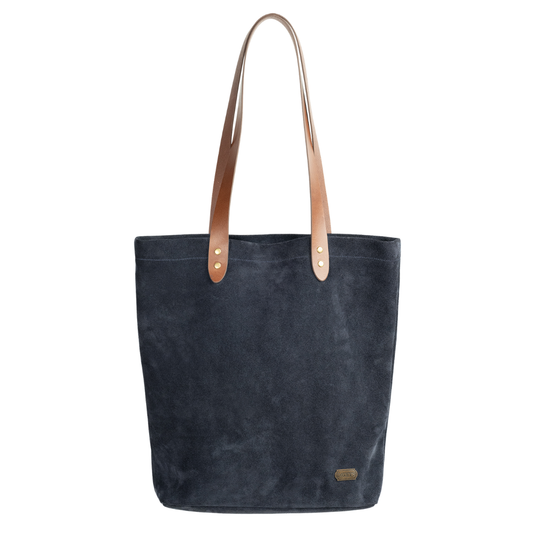 The Signature Tote | Navy Suede