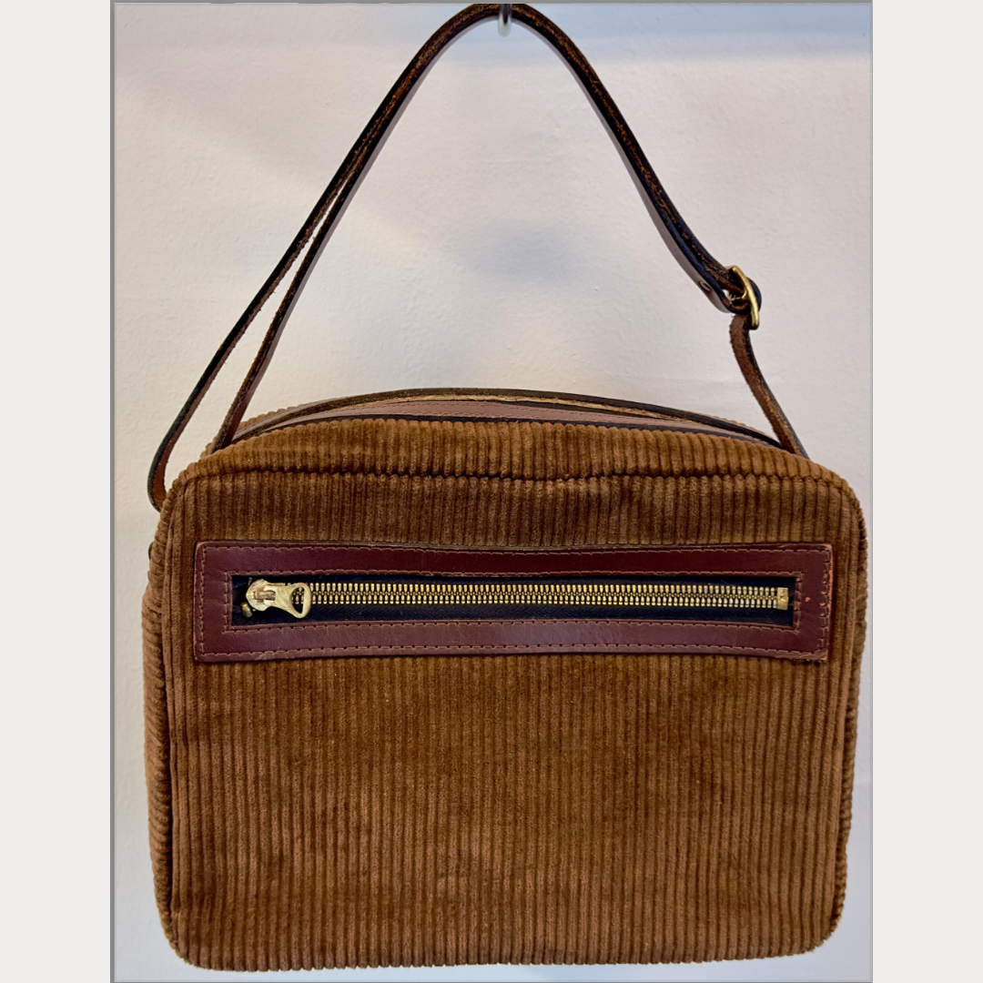 Vintage 1980s Corduroy Handbag